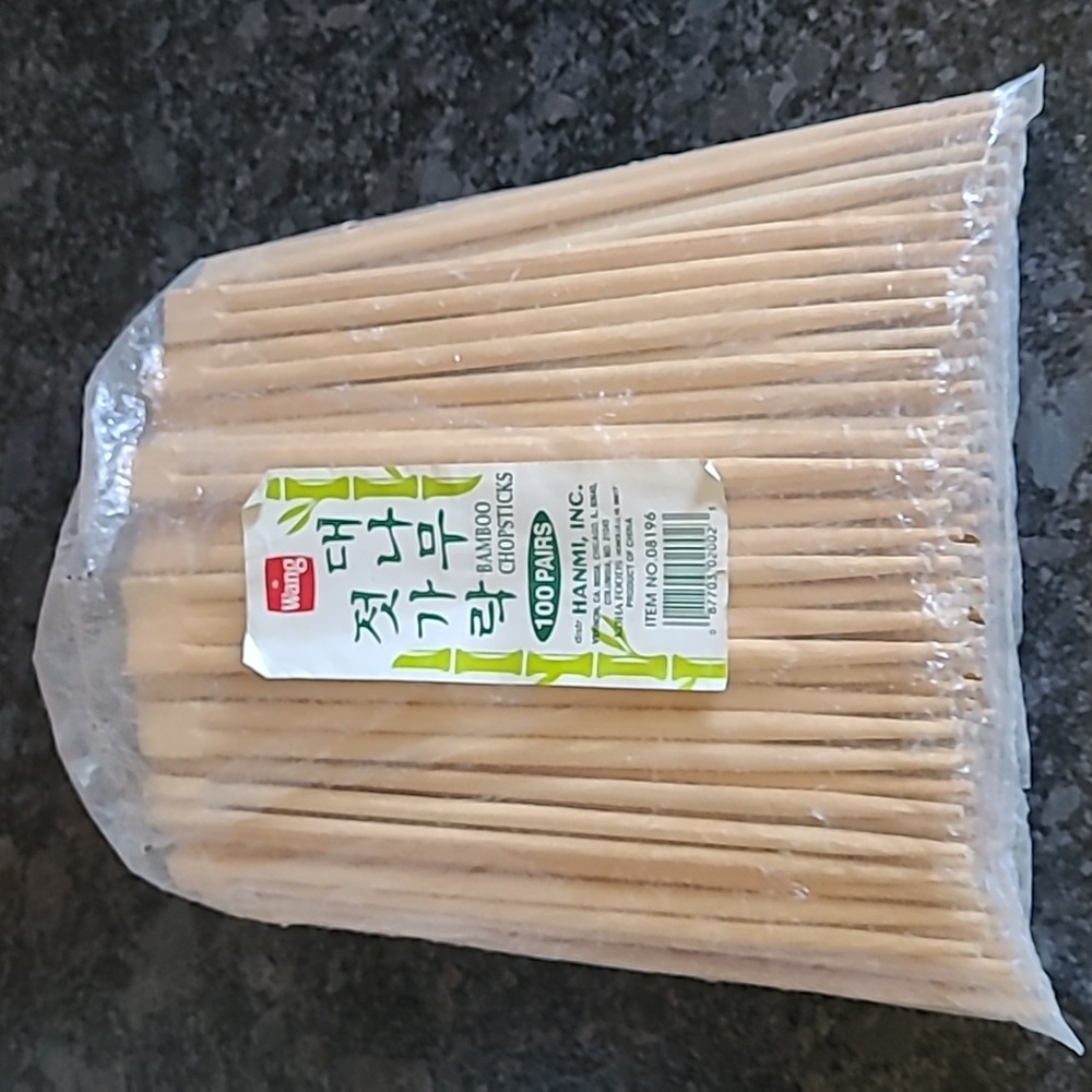 Wang Wooden Bamboo Chopsticks - Bag of 100